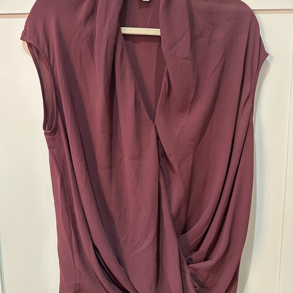 Helmut Lang Mauve Drape Top